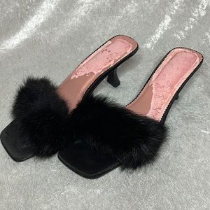 Vintage Victorias Secret Fur Slides